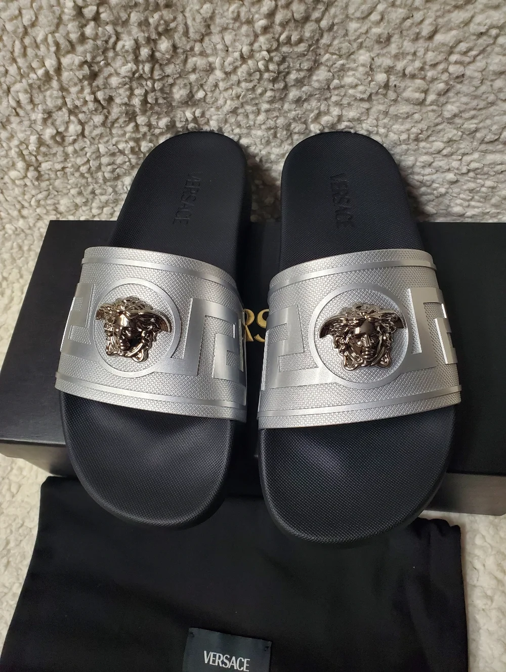 Versace Medusa Rubber Slides - Picture 5 of 12